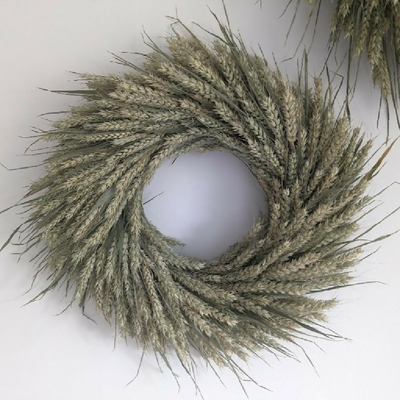 Handamde Forever Wreath Made From Green Wheat