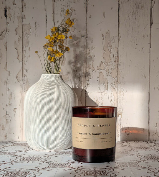 Amber & Sandalwood Soy Candle