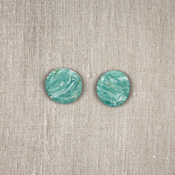 Marble Verde | Classic | Stud Earrings