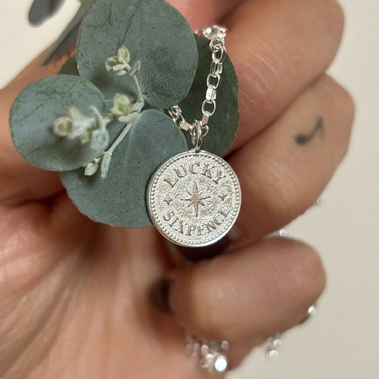 The Lucky Sixpence Sterling Silver Necklace