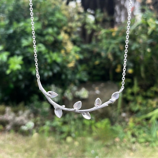 Silver Meadow Branch Necklace