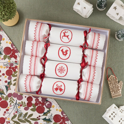 KSD Scandi Reusable Christmas Crackers - Set of 4 - Cotton (1)