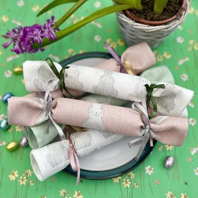 easter rabbit napkin crackers 10