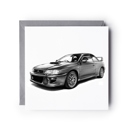 Subaru Impreza STi Car Art Greeting Card