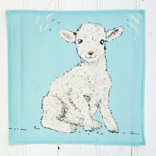 Easter Lamb Linen Napkins