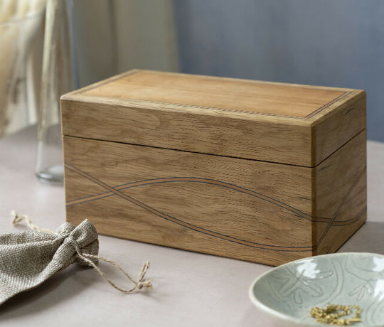 Spalted Oak with blue lines