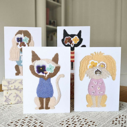 Cat And Dog Birthday Cards Set