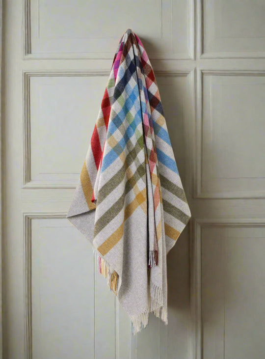 Henley Design Multicolour Grey Merino Throw