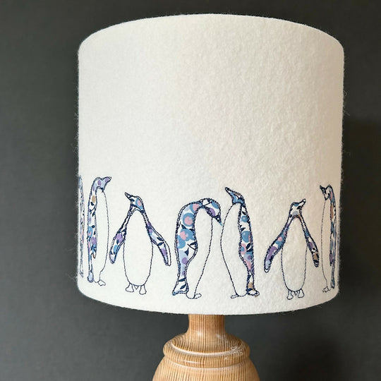 Embroidered Penguin Liberty Print Lampshade