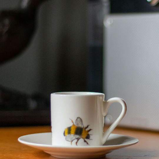 Bee Espresso Fine China Cup and Saucer
