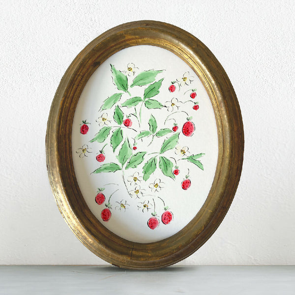 'Strawberries' Framed Original Painting