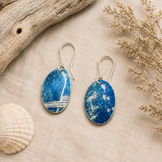 Coastal -Tide Blue Earrings