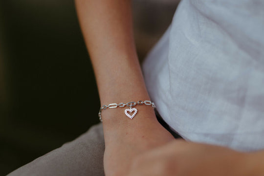 Venus Heart Bracelet, Silver