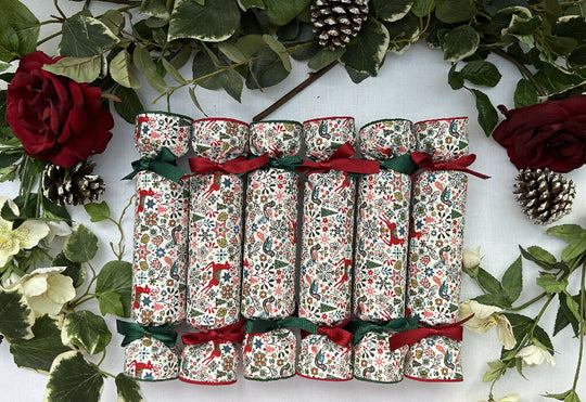 Liberty Print Fabric Christmas Crackers: Eco Reusable Holiday Decor