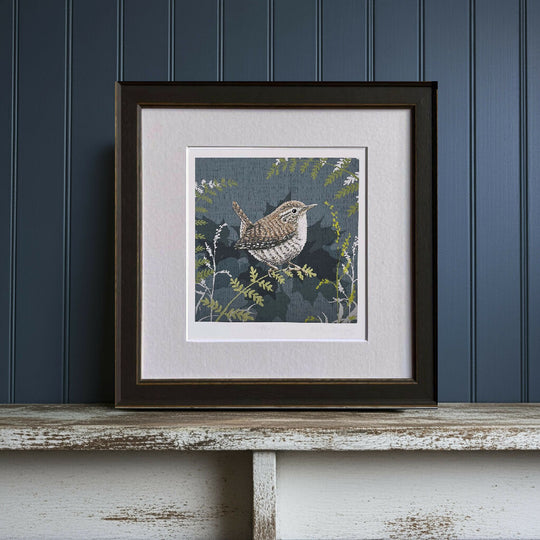 Navy Wren -Signed and mounted Giclée Art Print