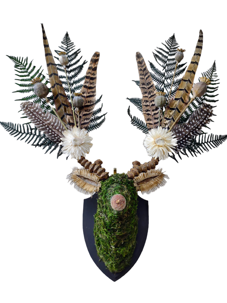 British Woodlands Botanical Stag MINI Wall Mount