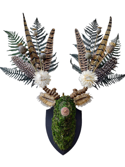 British Woodlands Botanical Stag MINI Wall Mount