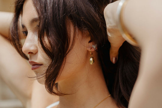 Cluster Earrings, Gold