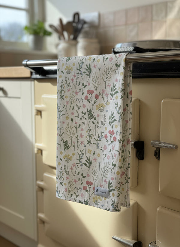 Wild Meadow Flowers Tea Towel