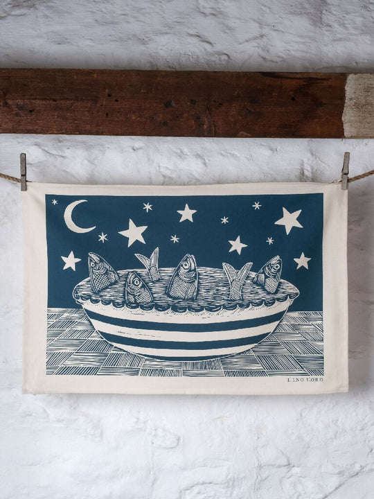 Stargazy Pie Organic Cotton Tea Towel