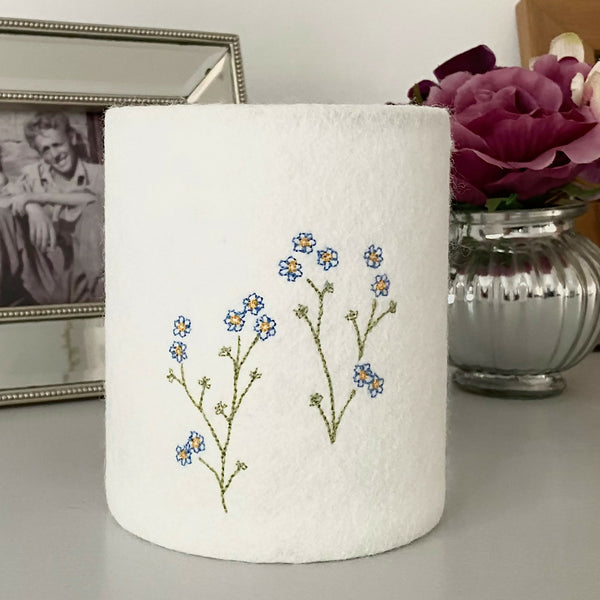 Embroidered Forget-me-not Lantern