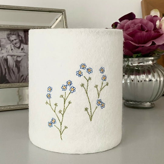 Embroidered Forget-me-not Lantern