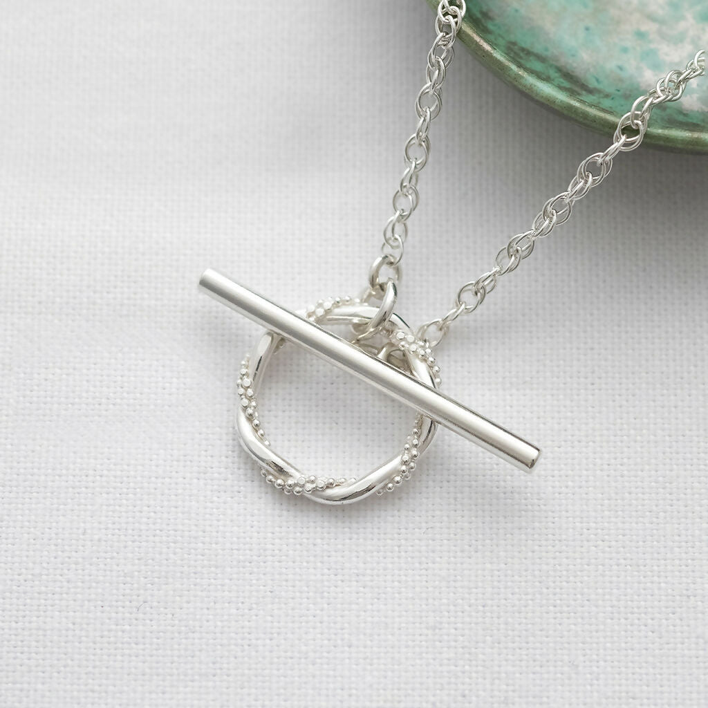 Sterling Silver Toggle Clasp Necklace