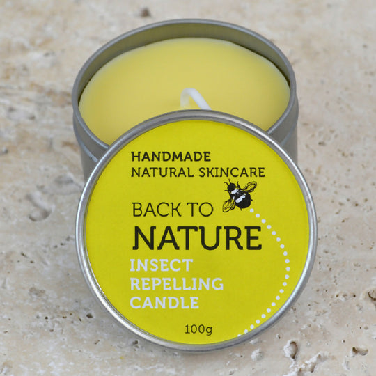 Insect repelling natural aromatherapy candle
