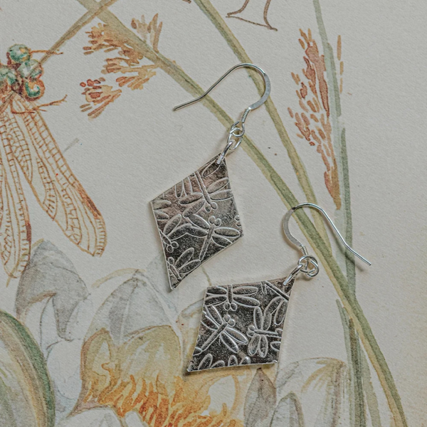 Diamond Dragonfly Earrings