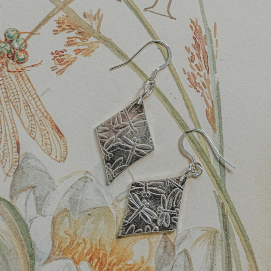 Diamond Dragonfly Earrings