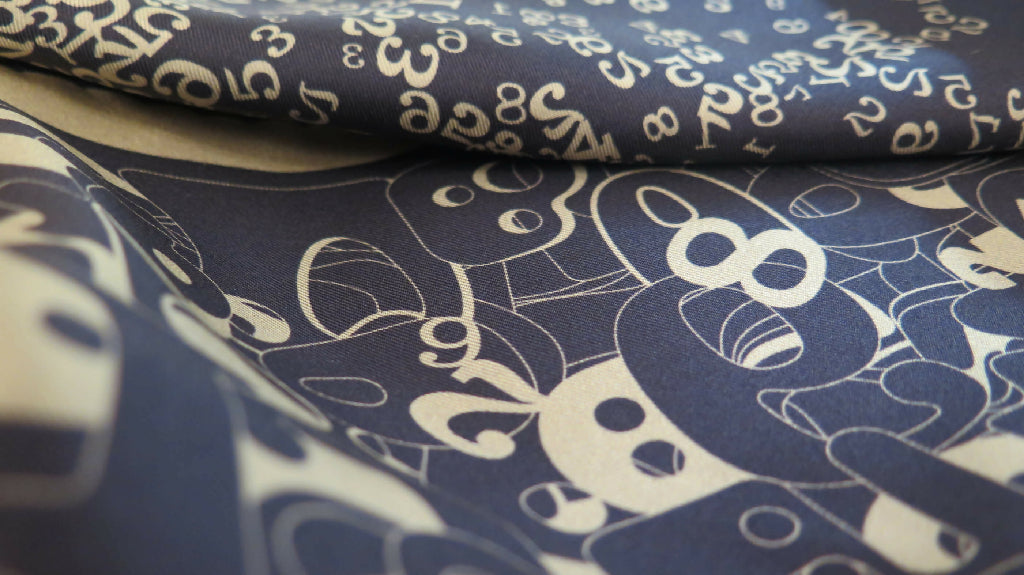 The Gold Code 2 | Aquarius Collection. Hand Rolled Silk Square