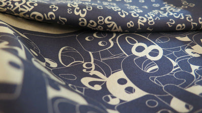 The Gold Code 2 | Aquarius Collection. Hand Rolled Silk Square