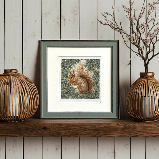 Red Squirrel - Signed and mounted Giclée Art Print