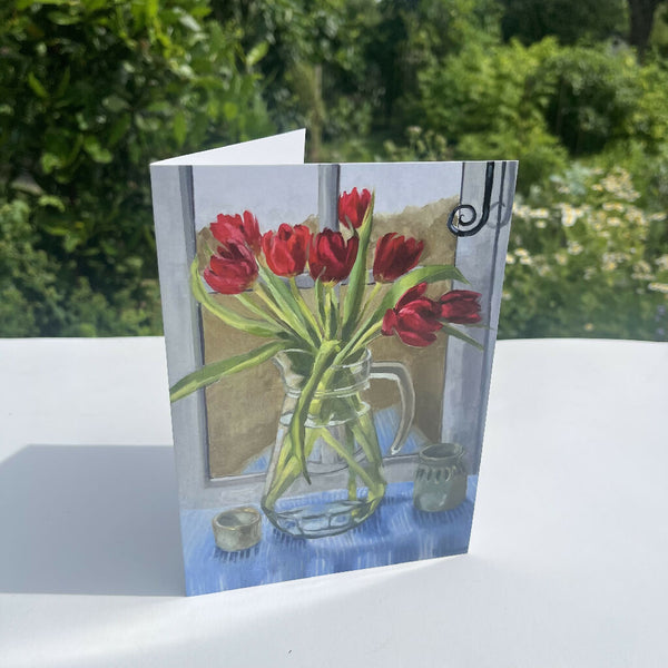 Tulips on the Sill Greeting Card