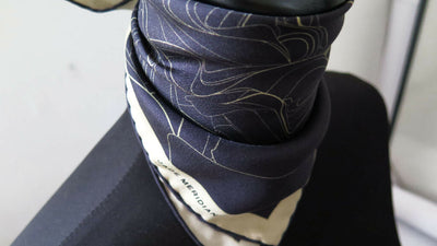 Moon Rising | Aquarius Collection. Hand Rolled Silk Square