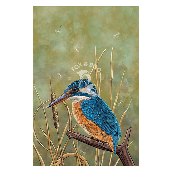 Kingfisher Tea Towel
