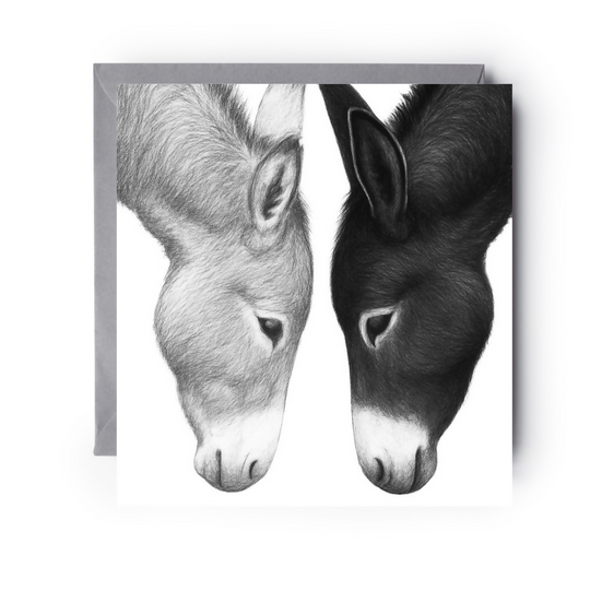 Best Friends Forever: The Two Donkeys Greeting Card