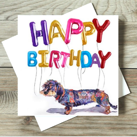 Happy Birthday Lola Dachshund Card