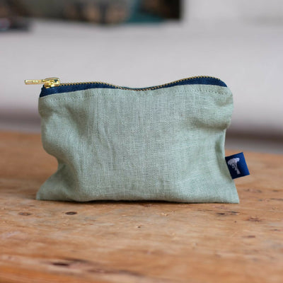 Linen Pouch with Zip