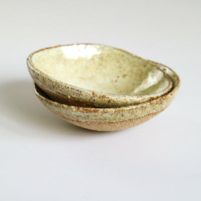 Stoneware Ceramic Dish in Crystal Sands Glaze