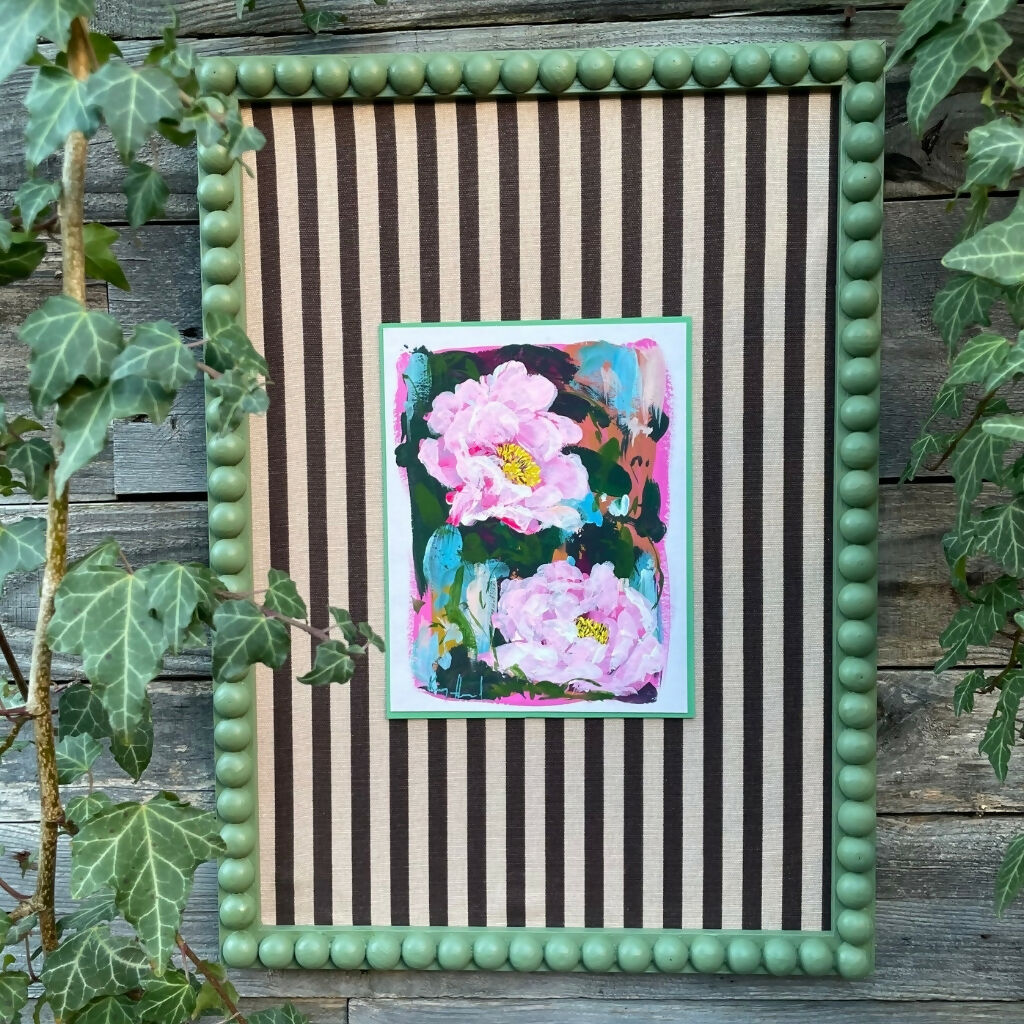 Wunderba - Original Framed Floral Art Piece