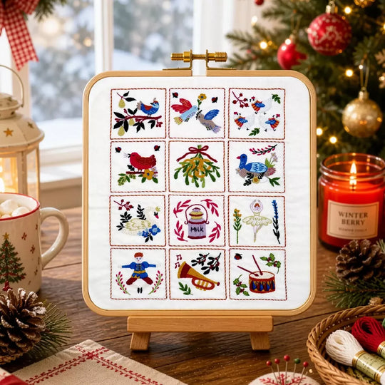 Twelve days of Christmas Hand Embroidery Kit