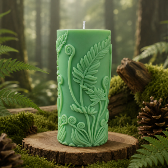 Fern Scented Sculptured Candle