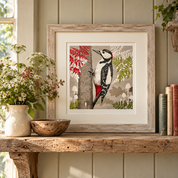 Woodpecker -Signed and mounted Giclée Art Print