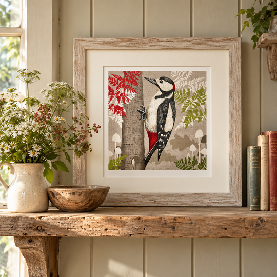 Woodpecker -Signed and mounted Giclée Art Print