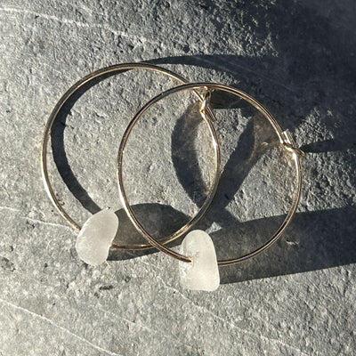 Seaglass Hoops