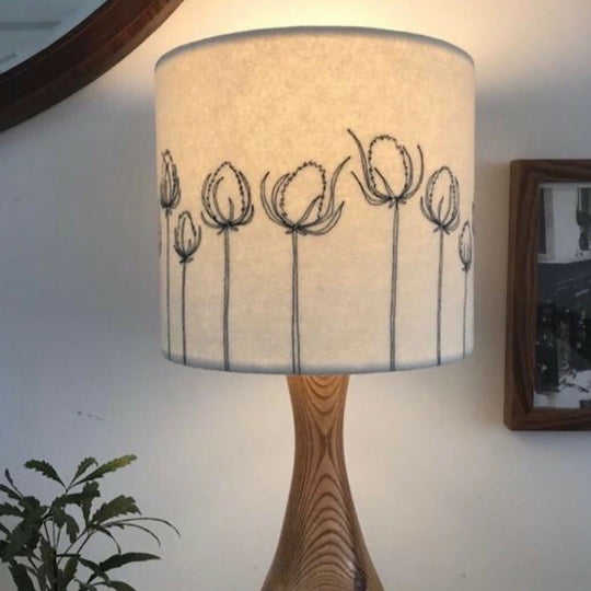 Embroidered Teasel Lampshade