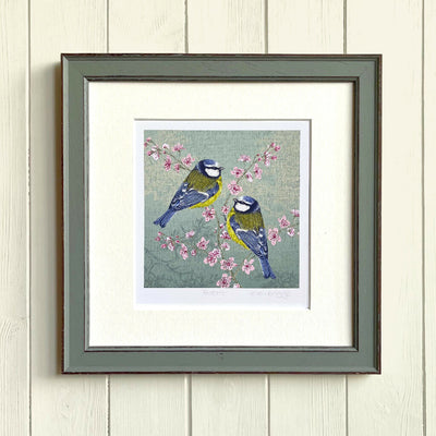 blue tit green frame