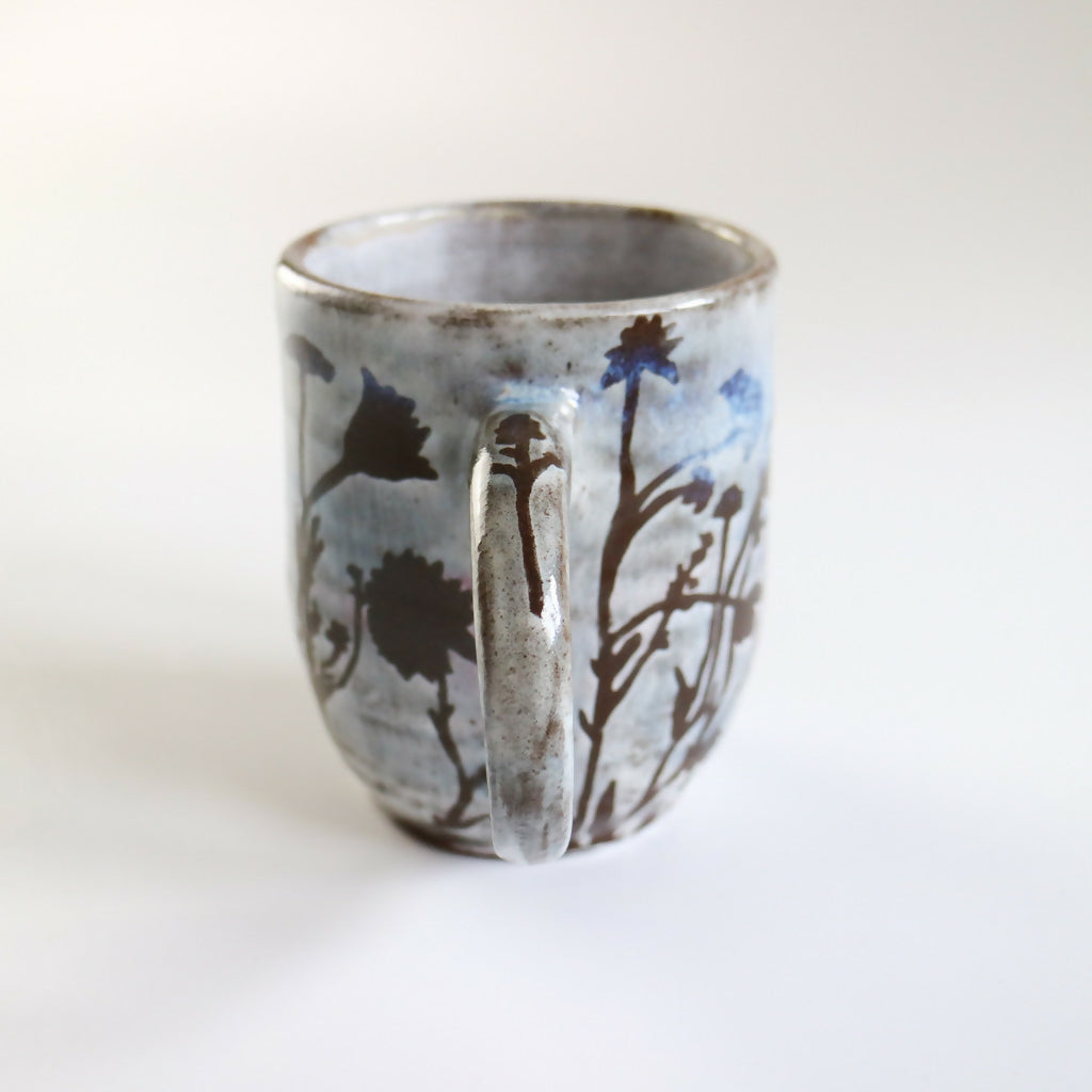 Stoneware Mug in Botanical Design