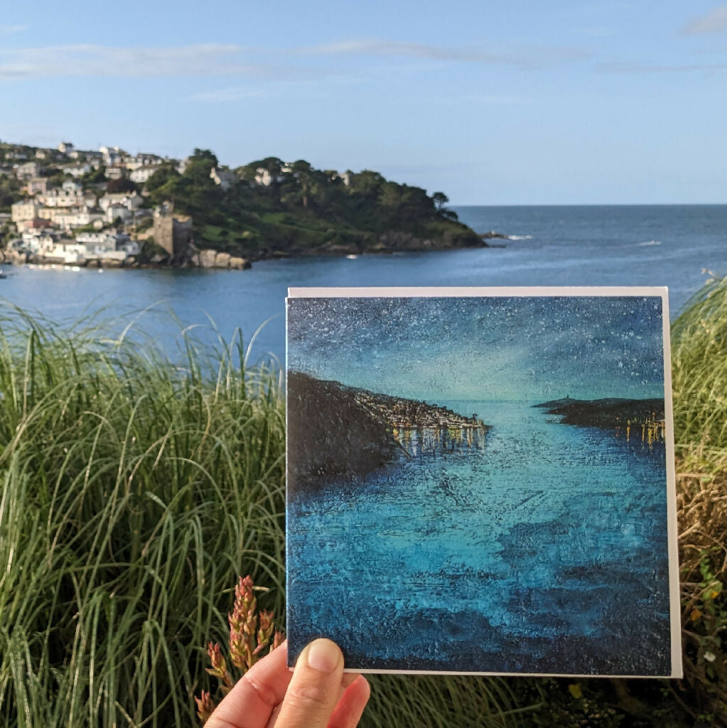 Fowey Evening Estuary Greeting Card